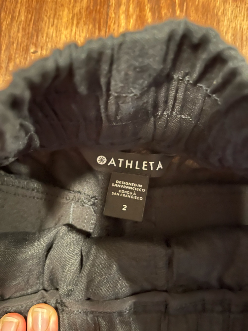 NWT Athleta Cabo Linen Jogger, Black, Size 2 - Picture 9 of 12